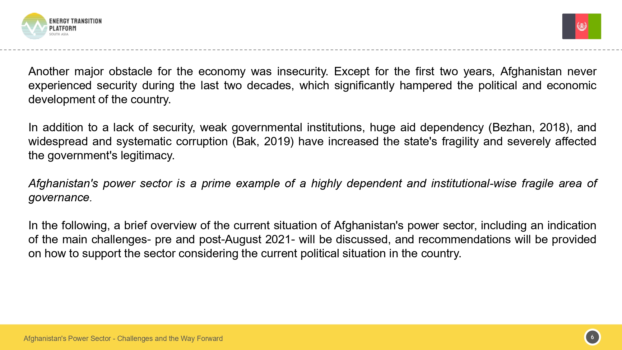 Afghanistan Policy Brief