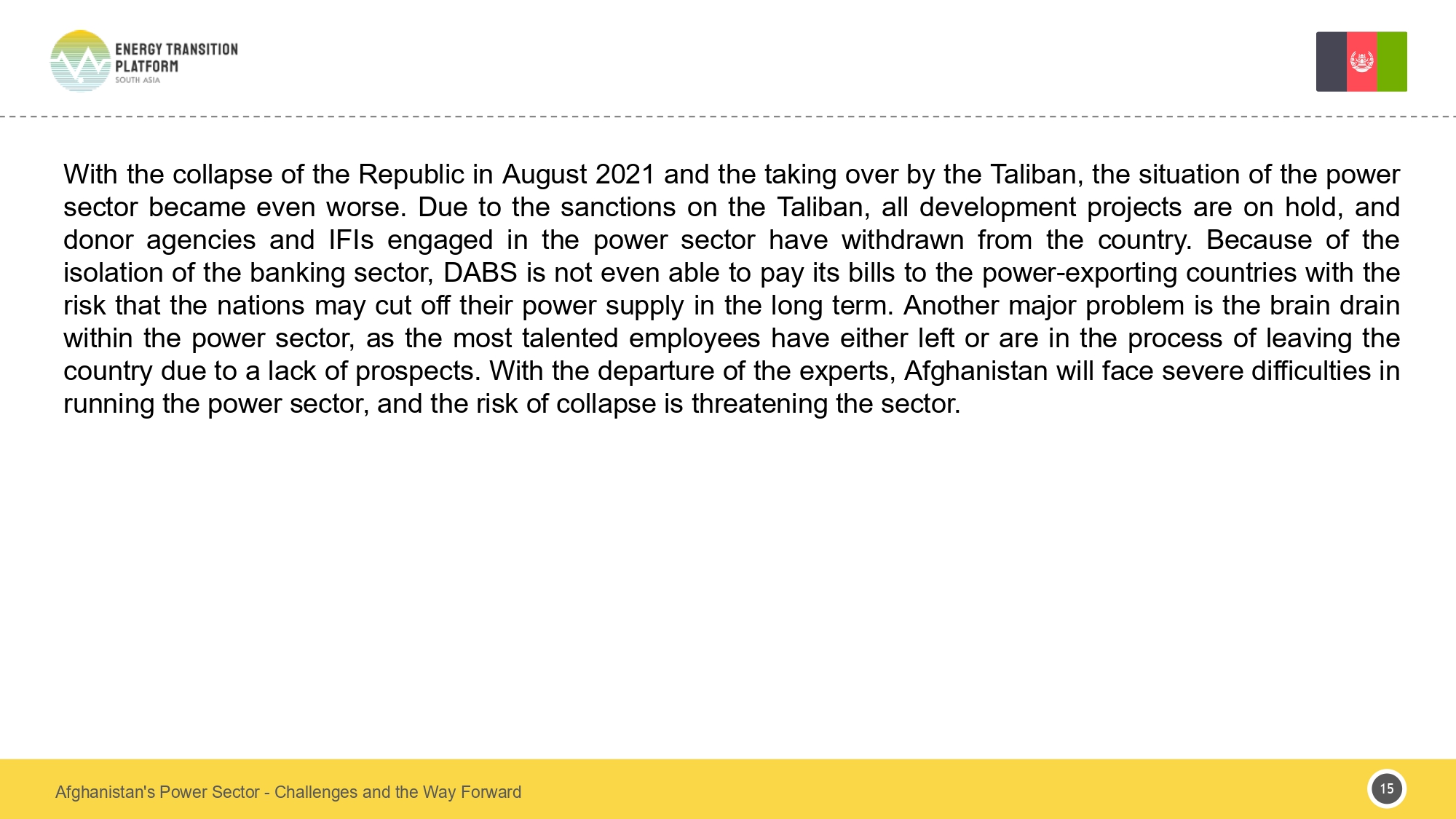 Afghanistan Policy Brief