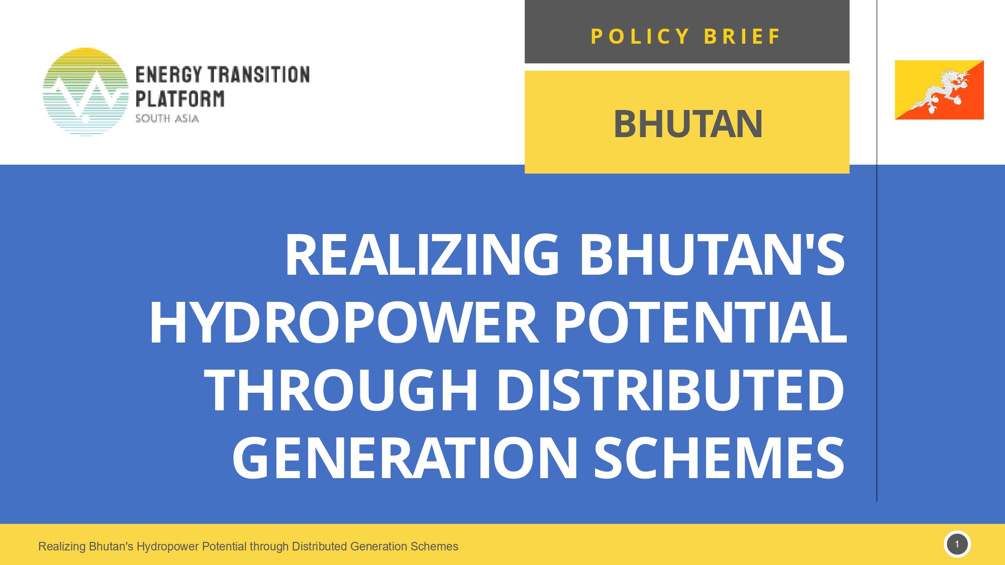 Bhutan Policy Brief