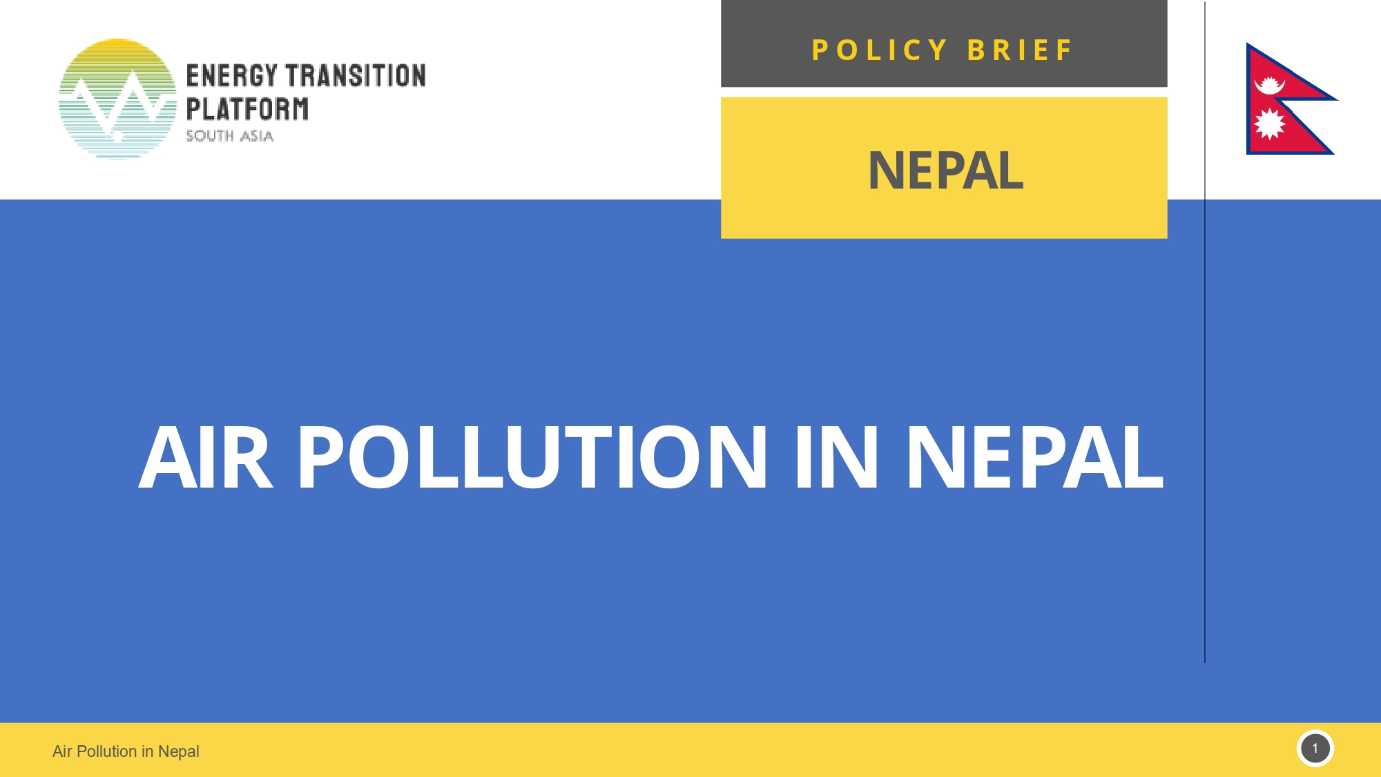 Nepal Policy Brief